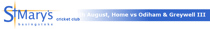 16th August, Home vs Odiham & Greywell III
